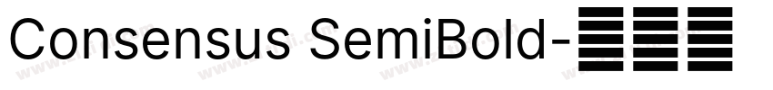 Consensus SemiBold字体转换